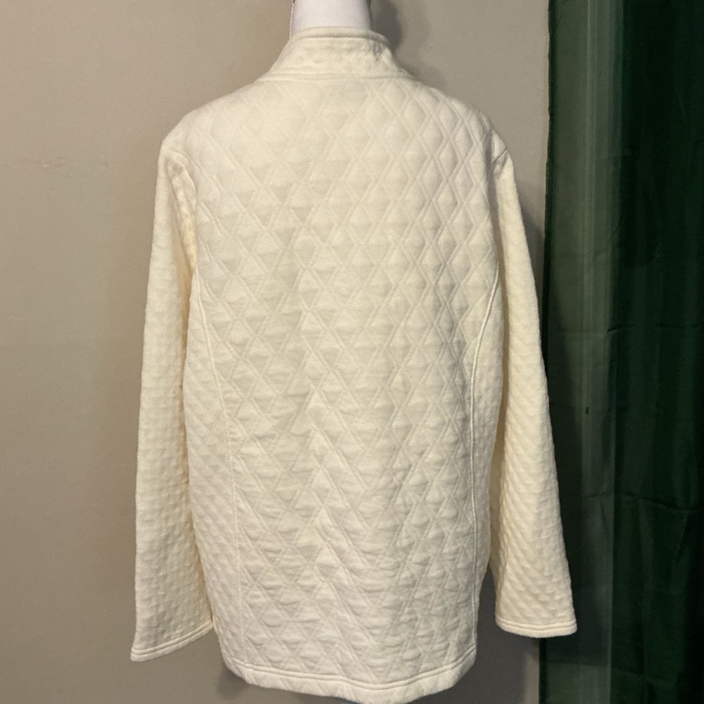 Croft & Barrow Cream Teddy Jacket - Picture 5 of 7